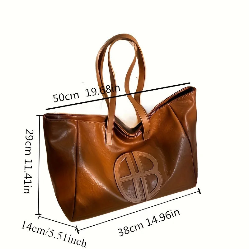 Leather Carryall Tote