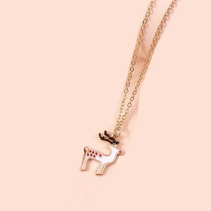 Festive Holiday Charm Necklace Set – Christmas Tree, Bell, Santa & Snowflake Pendants