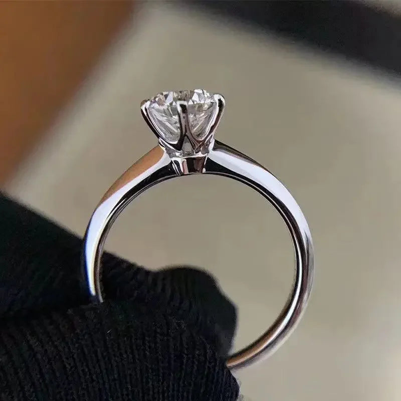 Diamond-Like Solitaire Ring