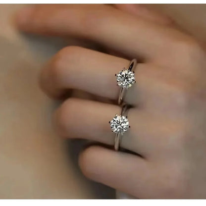 Diamond-Like Solitaire Ring