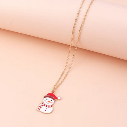 Festive Holiday Charm Necklace Set – Christmas Tree, Bell, Santa & Snowflake Pendants