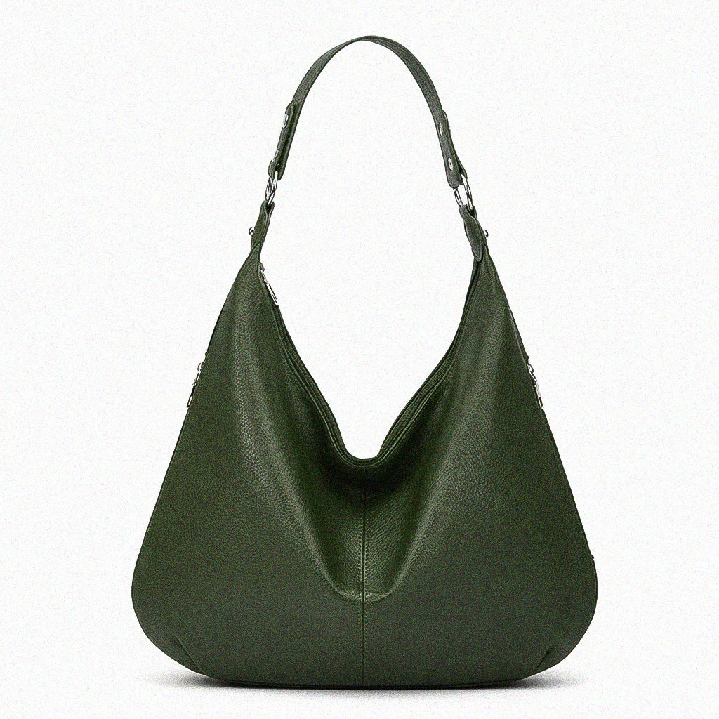 Noir Crescent Hobo Bag
