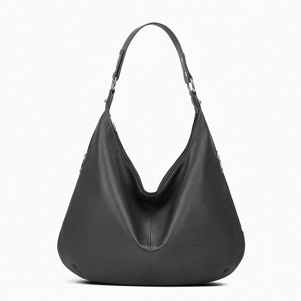 Noir Crescent Hobo Bag