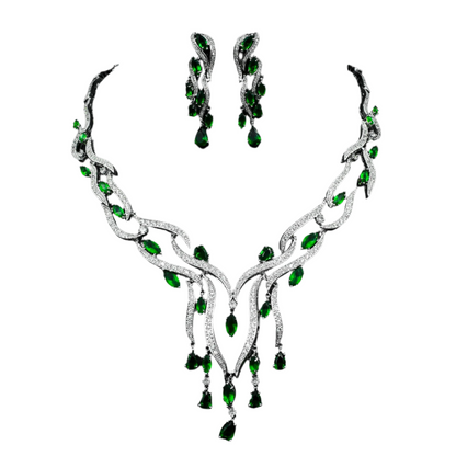 Crystal Zircon Jewelry Set – Elegant Tassel