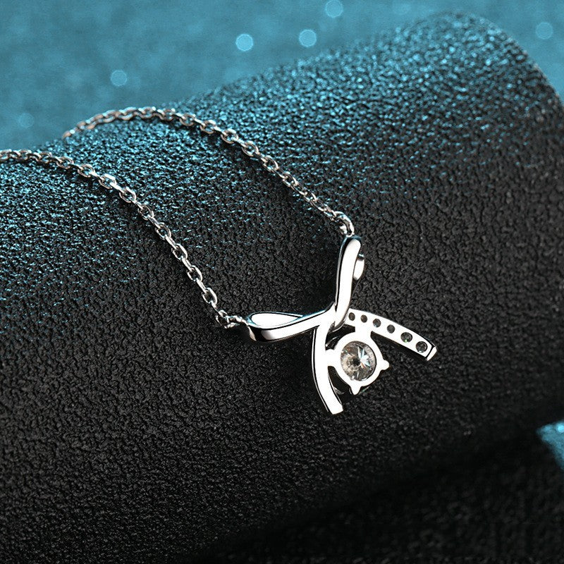 Moissanite Diamond Bow Necklace