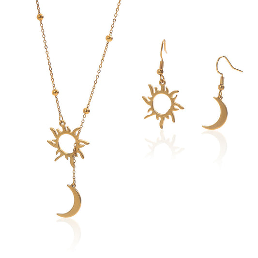 Lxalry Sun & Moon Jewelry Set – Mirror Polish