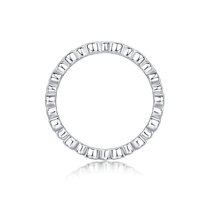 Multi-Row Diamond Moissanite Ring