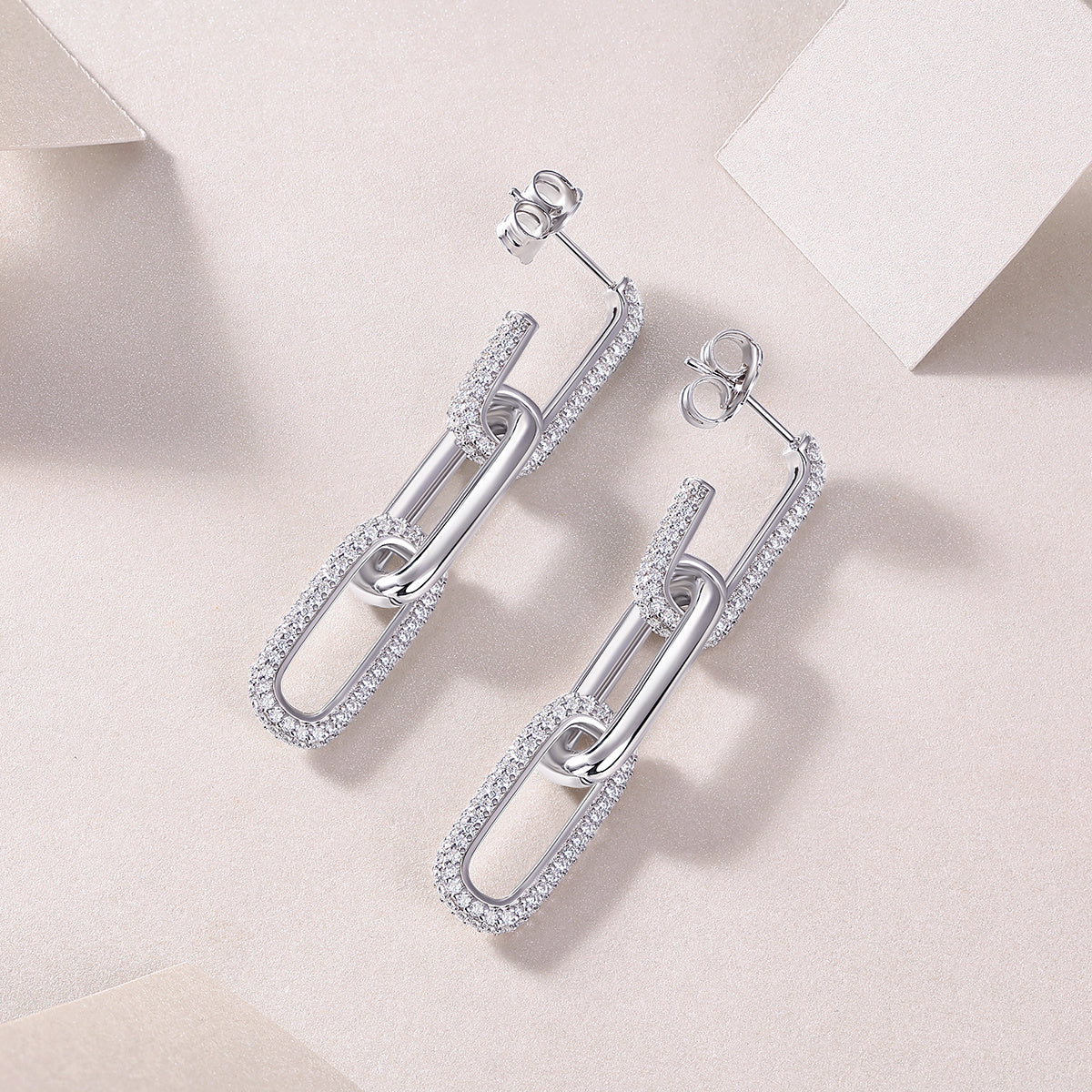 Chain Moissanite Earrings