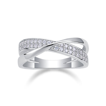 Wrap Around Diamond Moissanite Ring