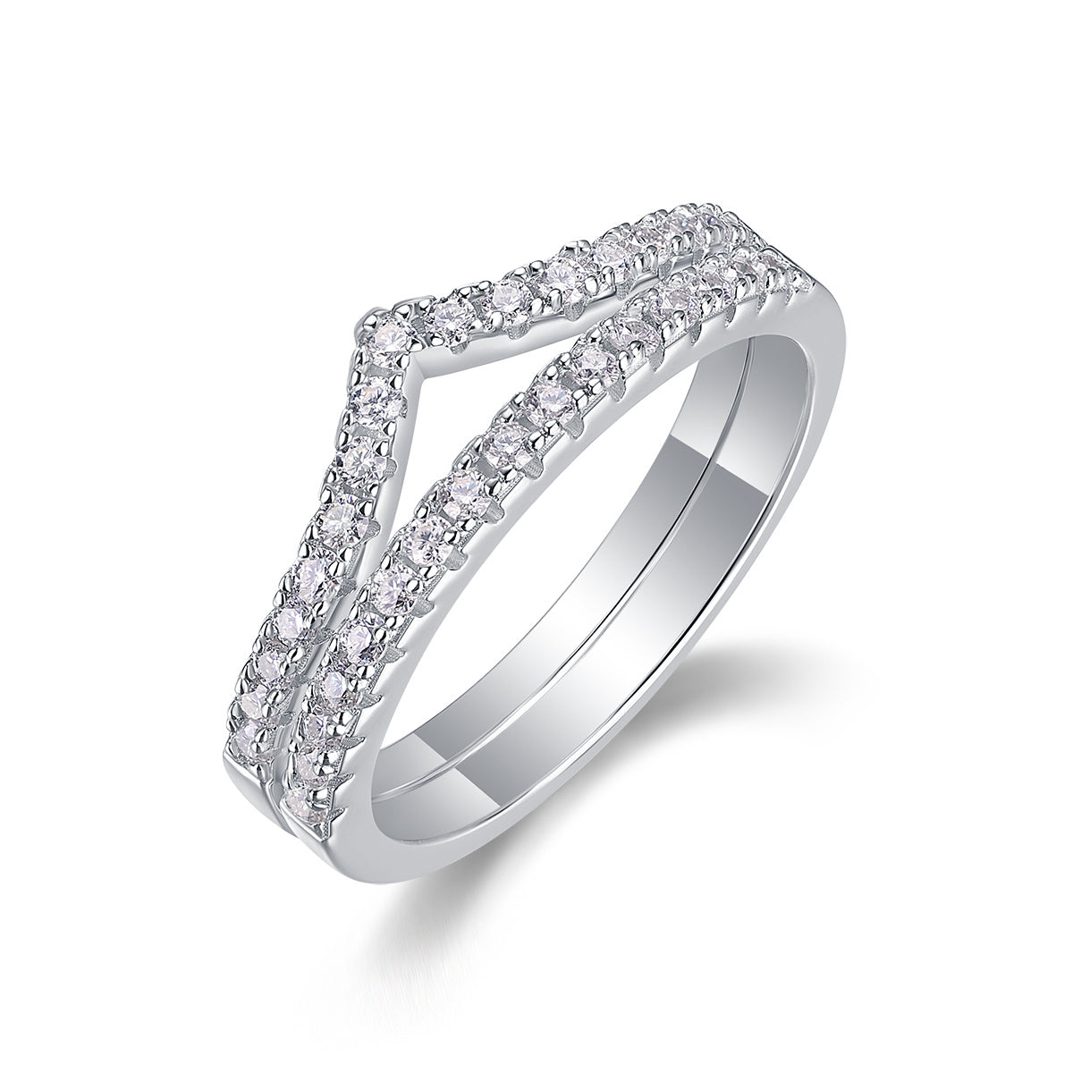 Crown Diamond Moissanite Ring