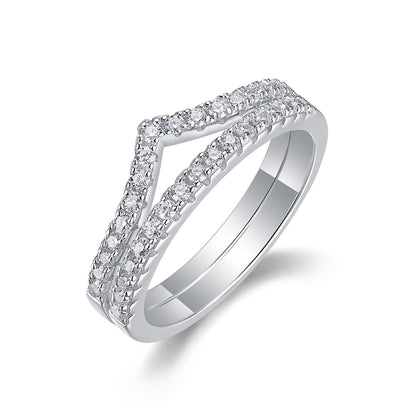 Crown Diamond Moissanite Ring