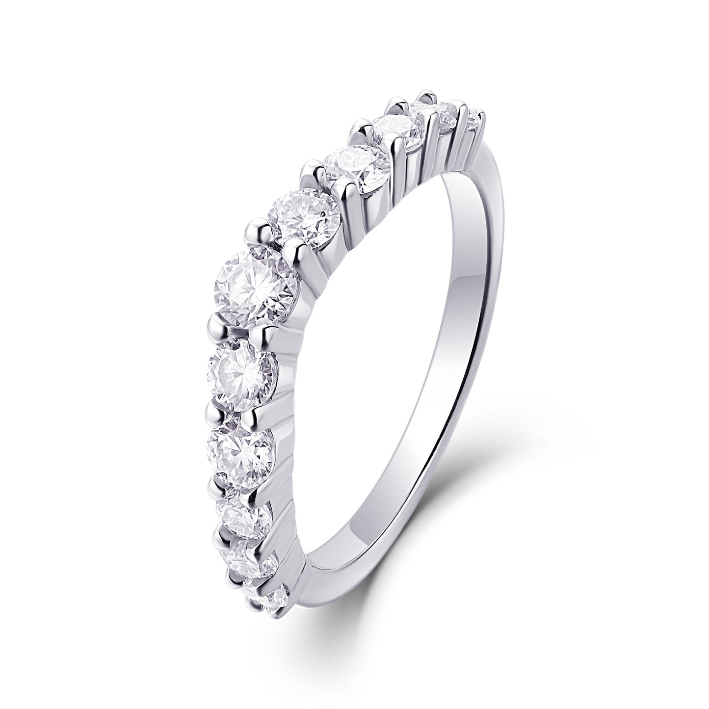 Crown Diamond Wedding Ring Luxury Moissanite