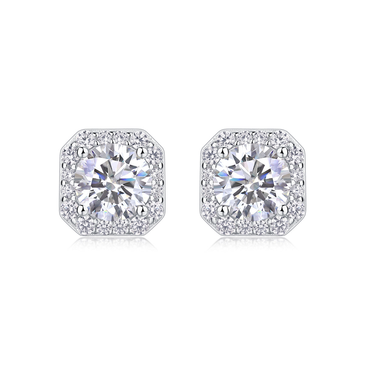 Rose Blossom Moissanite Earrings