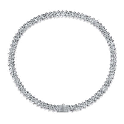 Iced Out Moissanite Cuban S925 Necklace