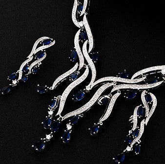 Crystal Zircon Jewelry Set – Elegant Tassel