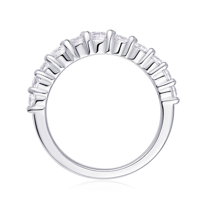 Crown Diamond Wedding Ring Luxury Moissanite