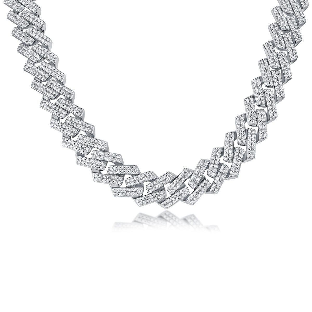 Iced Out Moissanite Cuban S925 Necklace