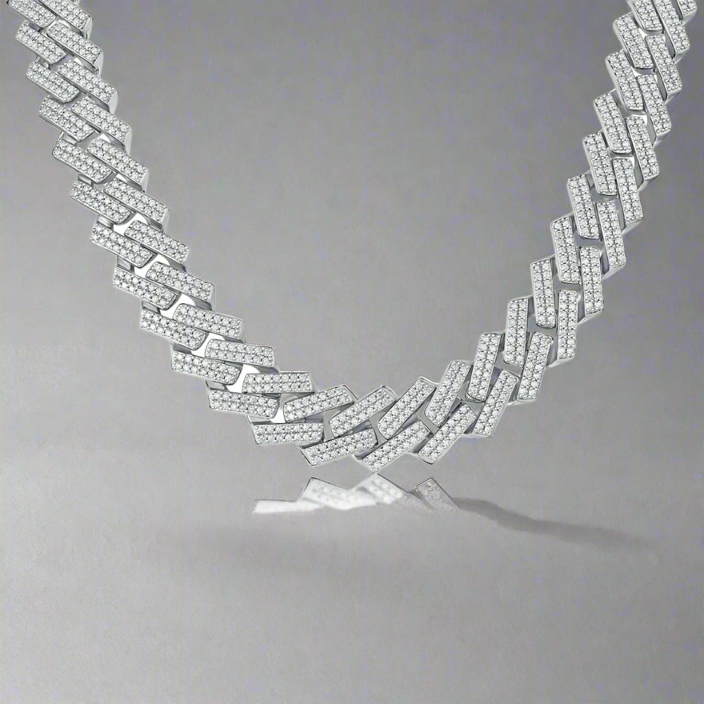 Iced Out Moissanite Cuban S925 Necklace