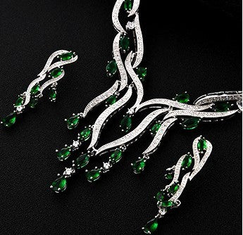 Crystal Zircon Jewelry Set – Elegant Tassel