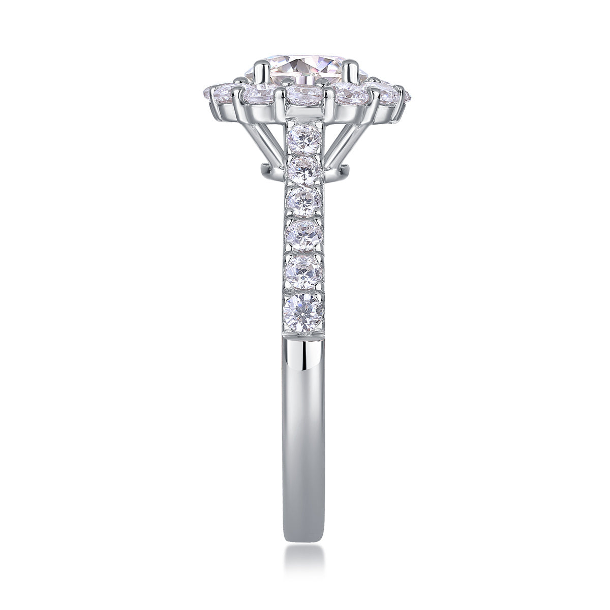 Luxury Large Moissanite Wedding Ring