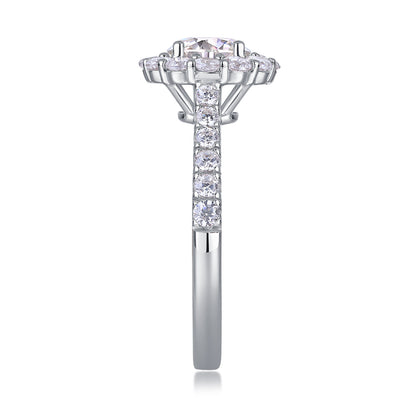 Luxury Large Moissanite Wedding Ring