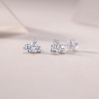 Wave Diamond Moissanite Earrings